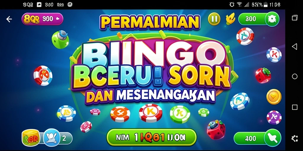 Tampilan menarik permainan Bingo di 8QR dengan pemain yang aktif.
