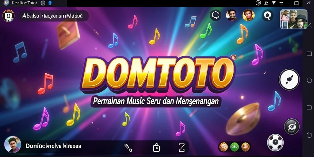 Tampilan gameplay DOMTOTO yang penuh warna dan interaktif.