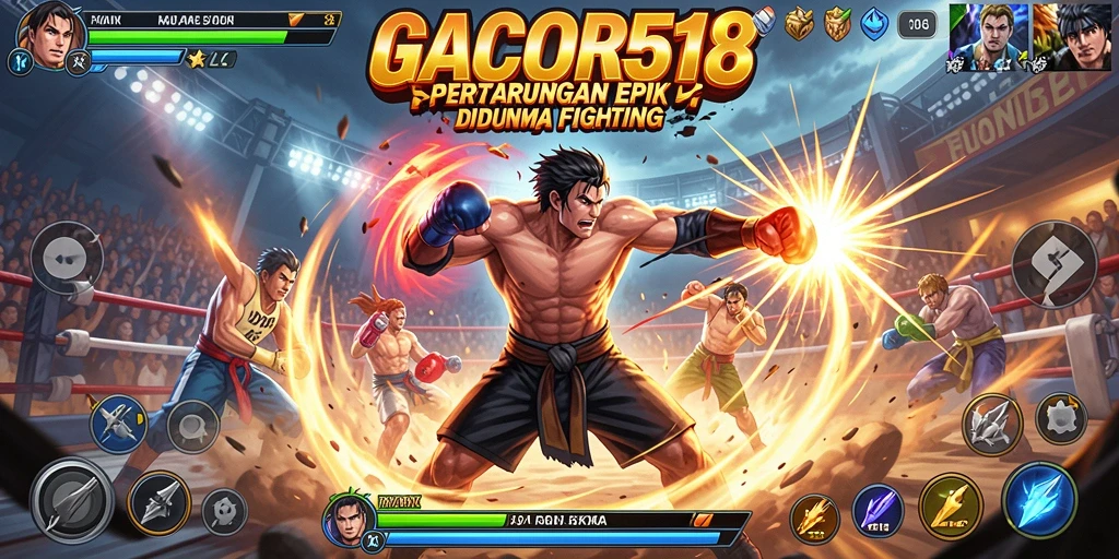 Gameplay GACOR518 yang seru dan mendebarkan dalam pertarungan Fighting.