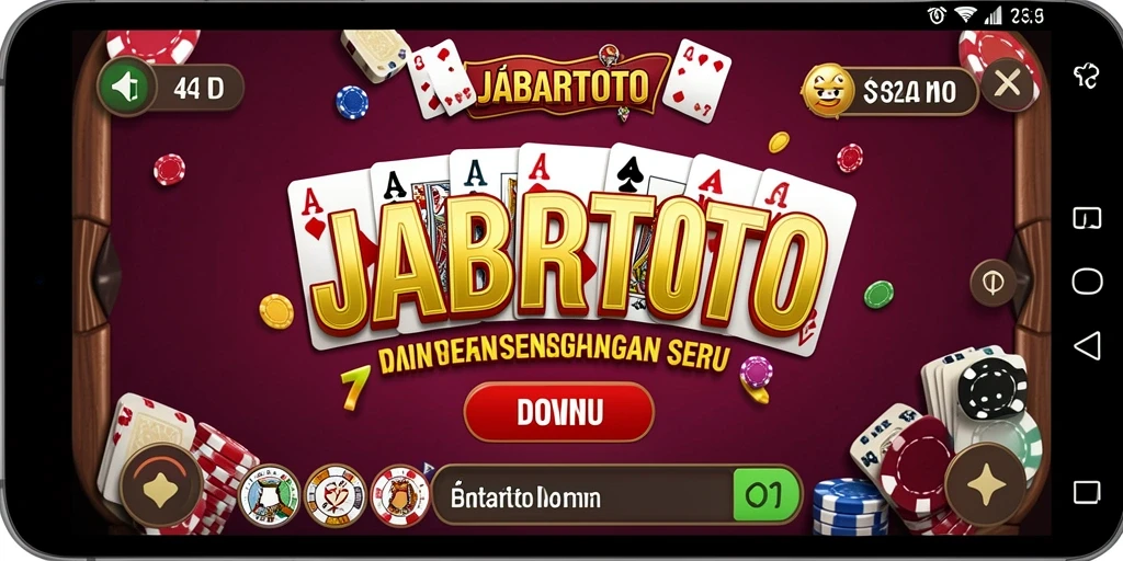 Tampilan gameplay seru dalam JABARTOTO dengan suasana permainan Domino.