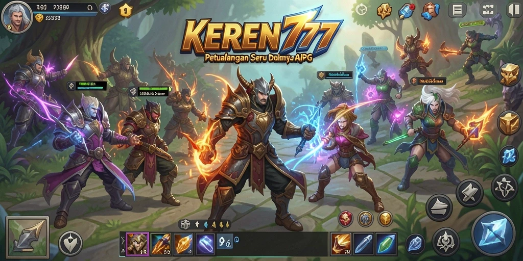 Tampilan menarik dari gameplay ARPG KEREN777 yang seru dan dinamis.