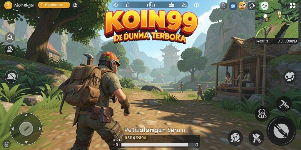 Tampilan gameplay Open World KOIN99 dengan dunia yang luas.
