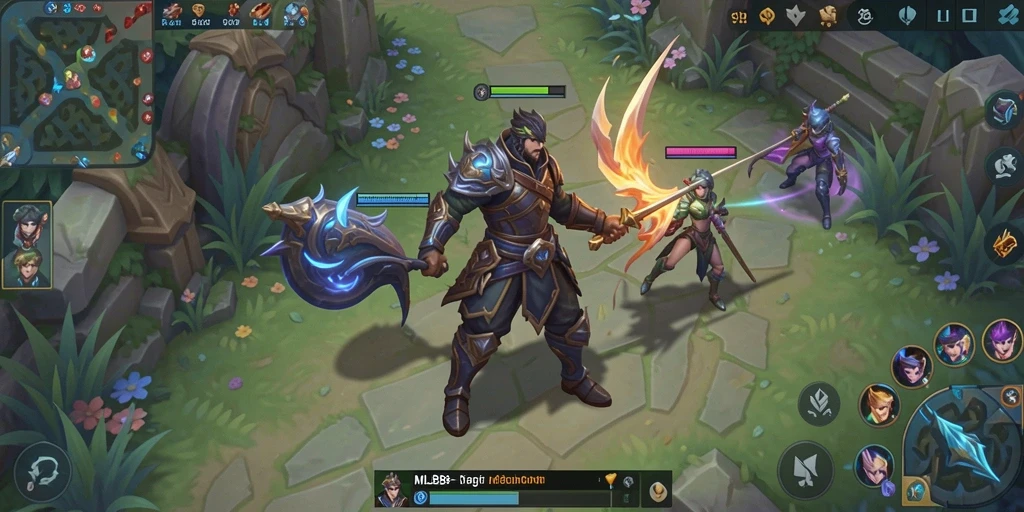 Tangkapan layar gameplay MLBB8 menampilkan aksi santai dan menyenangkan.