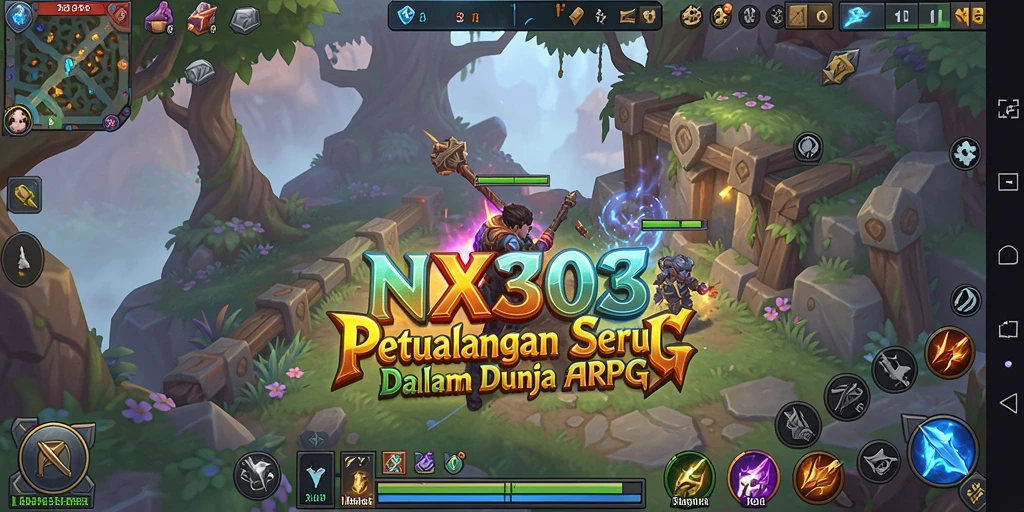 Tampilan gameplay seru NX303 dengan aksi mendebarkan dalam dunia ARPG.