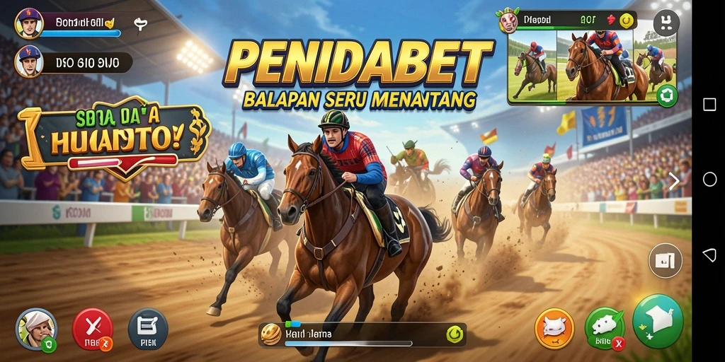 Gameplay balapan seru dalam PENIDABET dengan grafik menakjubkan.