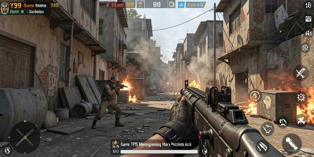 Screenshot Y89 menampilkan aksi menegangkan dalam gameplay TPS.